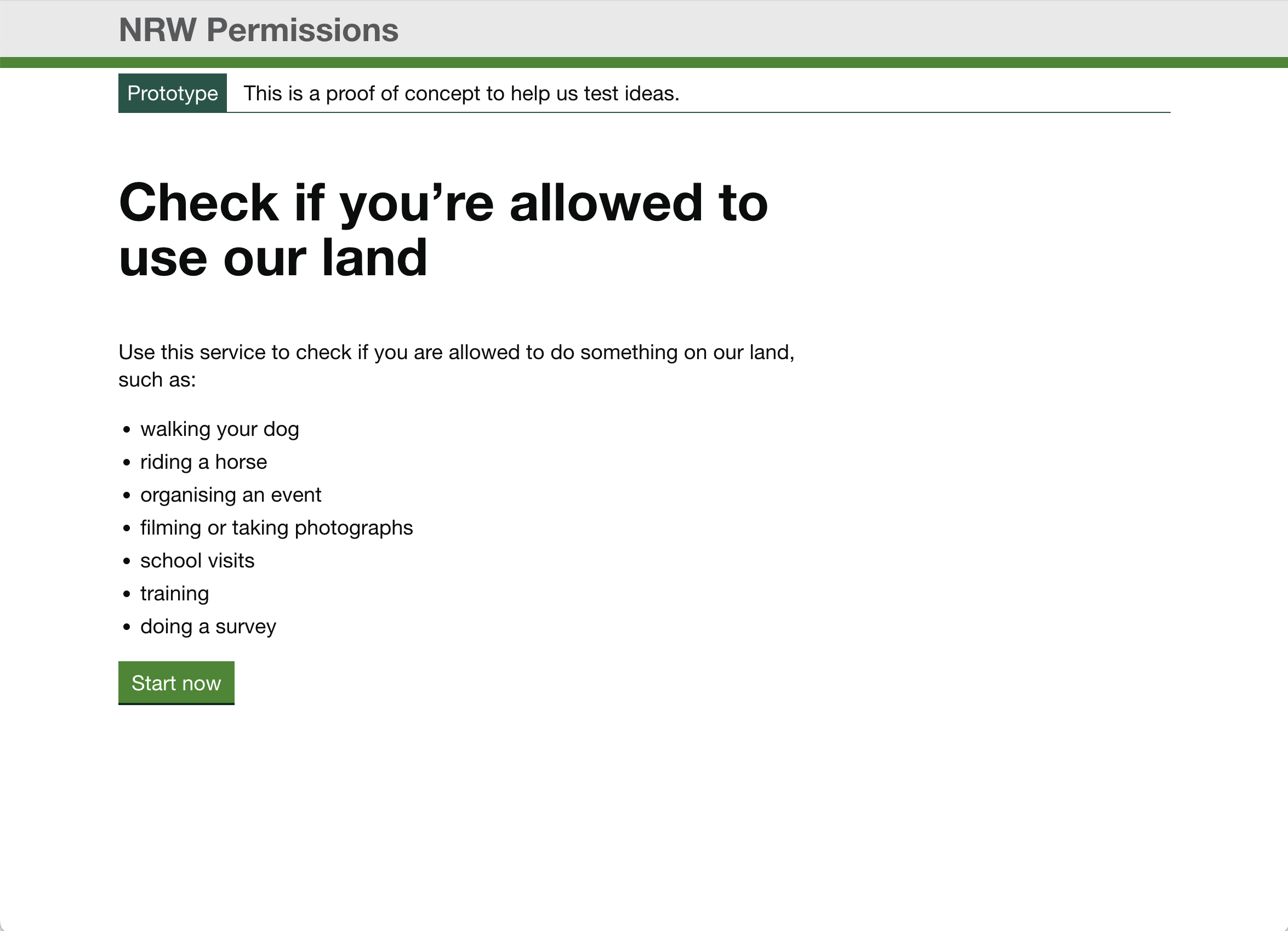 Check if you're allowed to use our land page